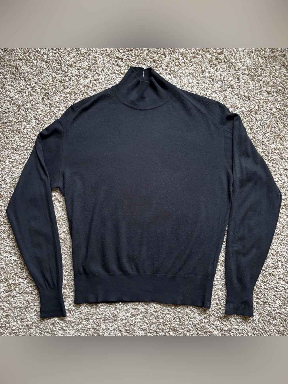 Women's Black Turtleneck Sweater - Classic Knit